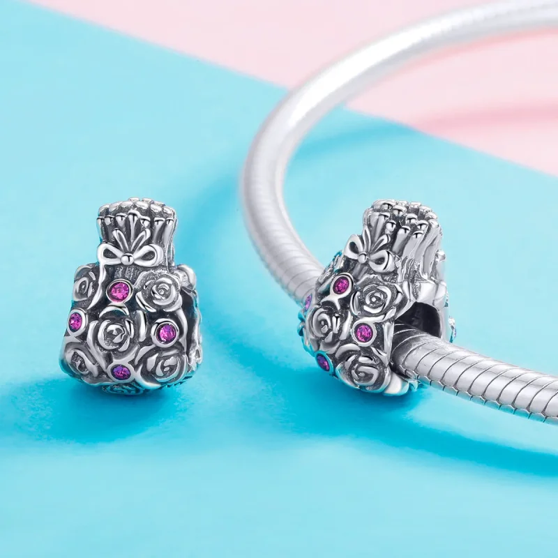 (bilde for) Pandora Style Rose Bag Charm - SCC962 - Vis 4