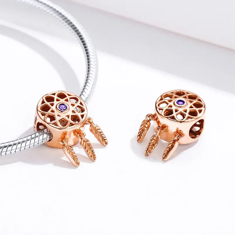 (bilde for) Pandora Style Rose Gold Dream Catcher Rose Gold Charm - SCC330-C - Vis 2