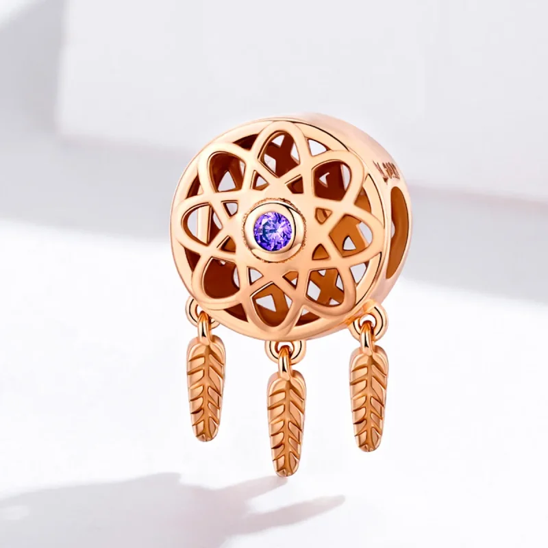 (bilde for) Pandora Style Rose Gold Dream Catcher Rose Gold Charm - SCC330-C - Vis 3