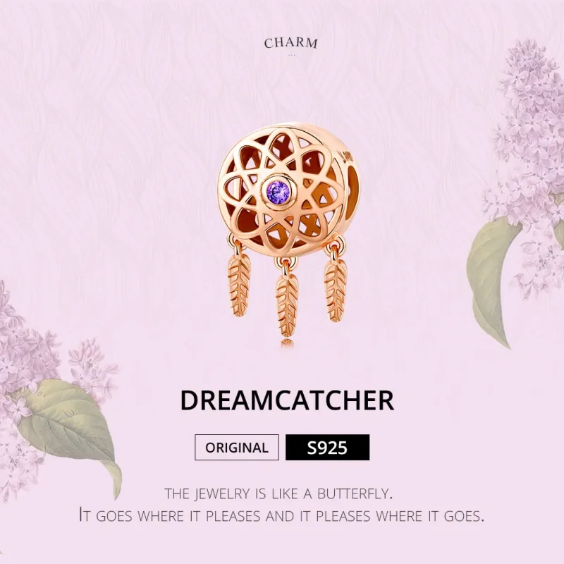 (bilde for) Pandora Style Rose Gold Dream Catcher Rose Gold Charm - SCC330-C - Vis 6