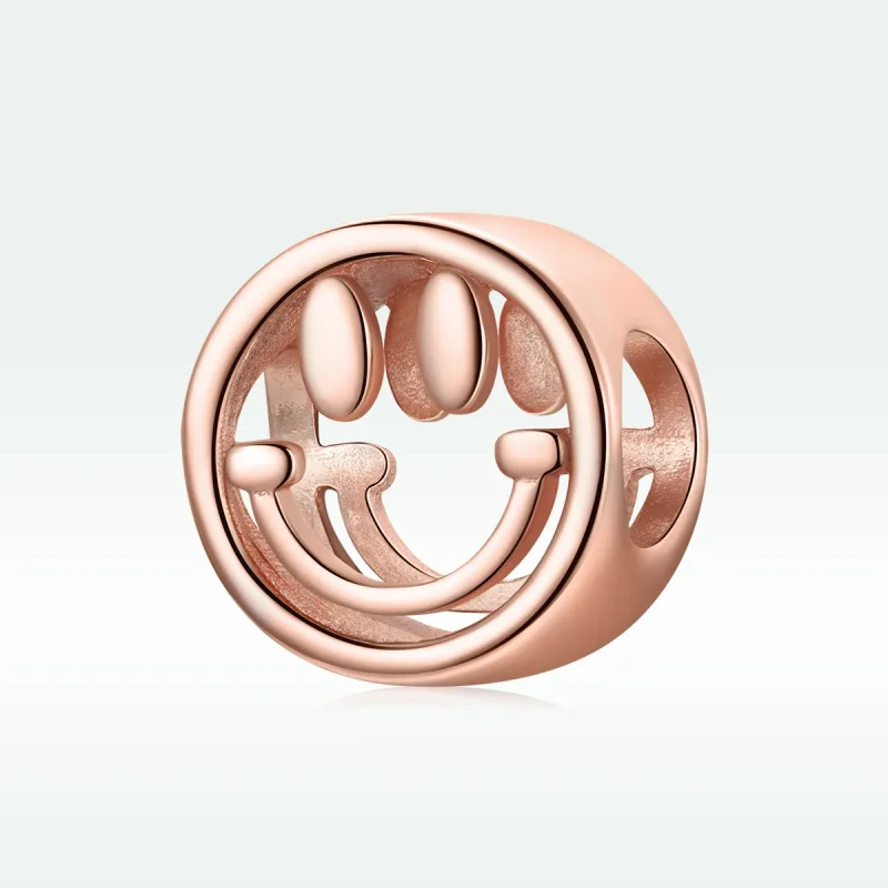 (bilde for) Pandora Style Rose Gold Lucky Smile Charm - SCC1787 - Vis 5