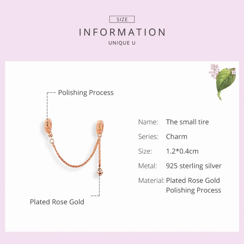 (bilde for) Pandora Style Rose Gold sikkerhetskjede - SCC1112-C - Vis 5