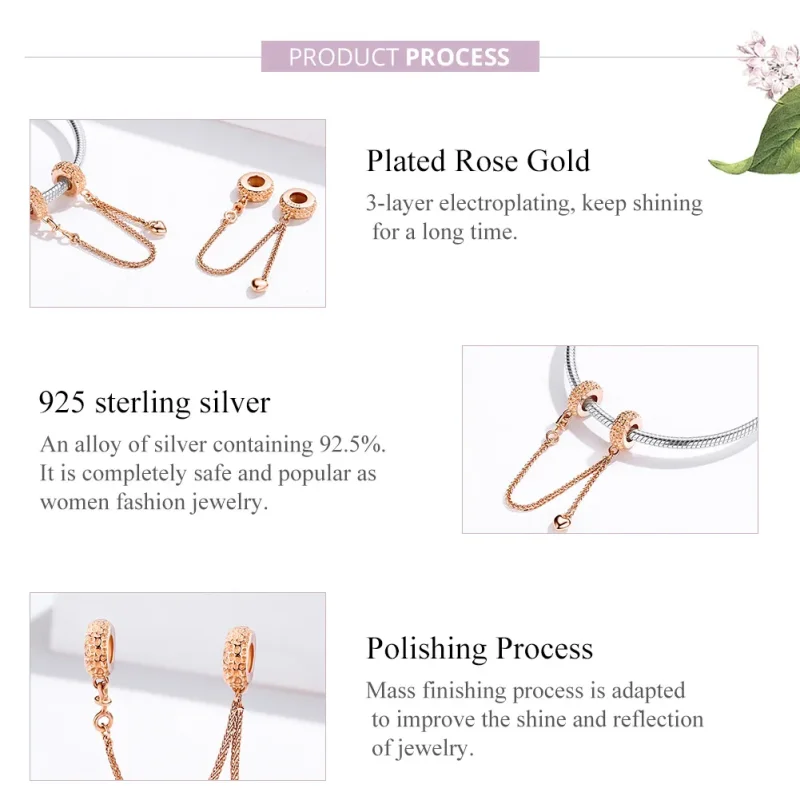 (bilde for) Pandora Style Rose Gold sikkerhetskjede - SCC1112-C - Vis 6