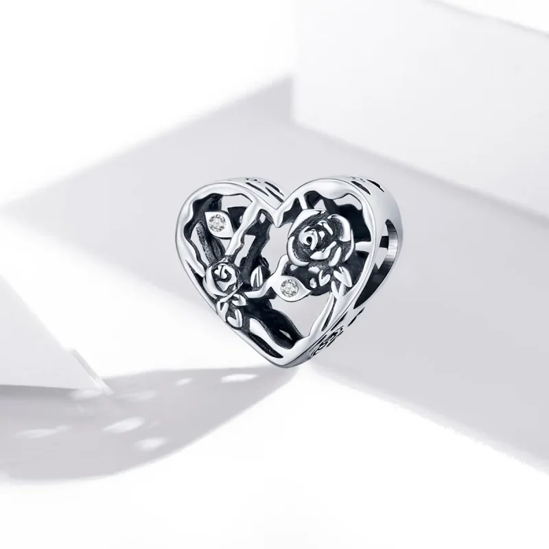 (bilde for) Pandora Style Rose Love Charm - BSC475 - Vis 2