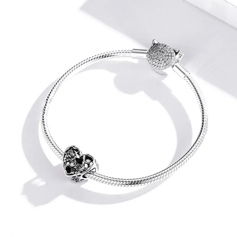(bilde for) Pandora Style Rose Love Charm - BSC475 - Vis 3