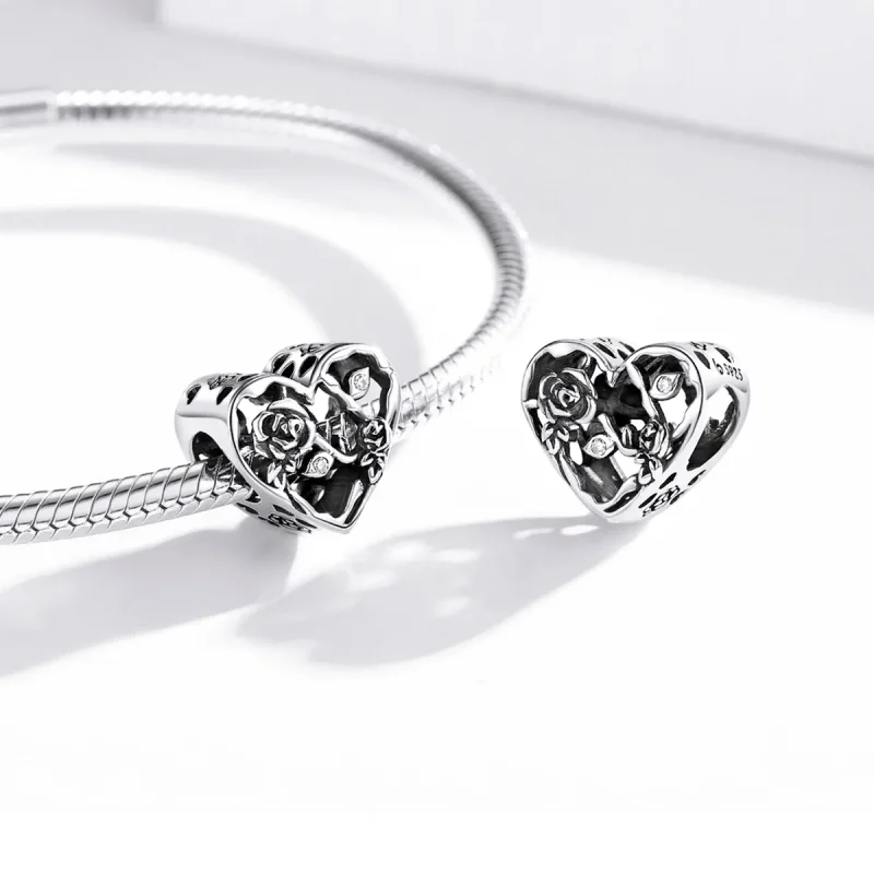 (bilde for) Pandora Style Rose Love Charm - BSC475 - Vis 4