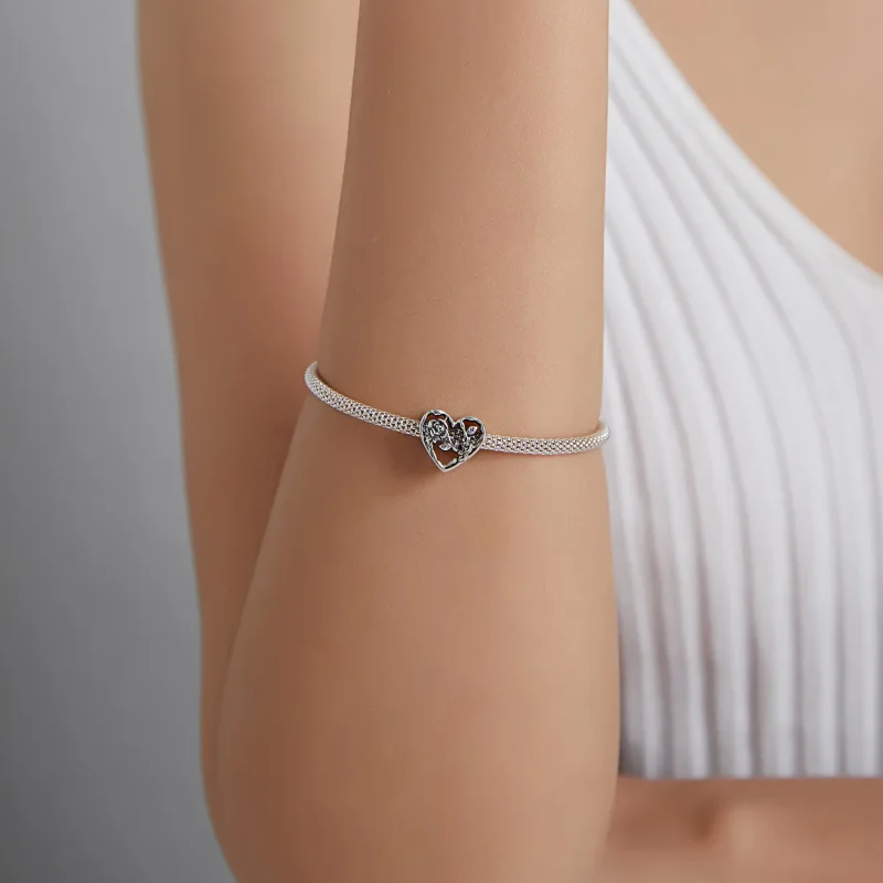 (bilde for) Pandora Style Rose Love Charm - BSC475 - Vis 5