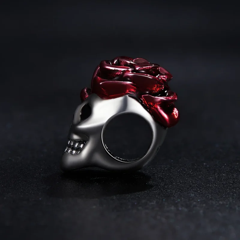 (bilde for) Pandora Style Rose Skull Charm - SCC2403 - Vis 3