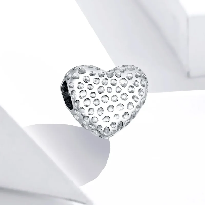 (bilde for) Pandora Style Shining Heart Charm - SCC1587 - Vis 2