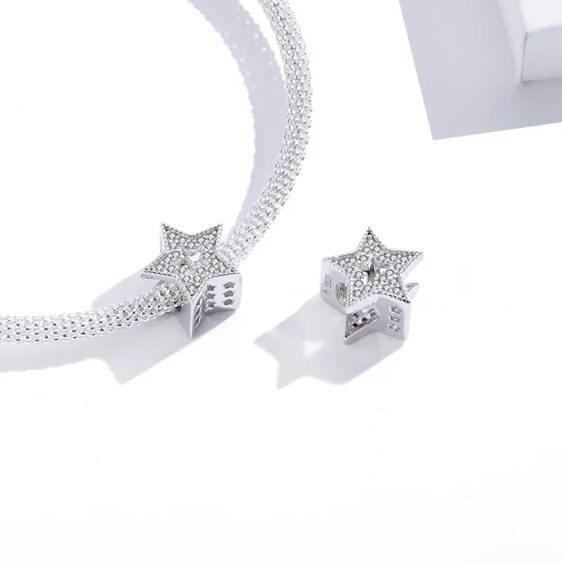 (bilde for) Pandora Style Shining Starry Sky Charm - BSC210 - Vis 3