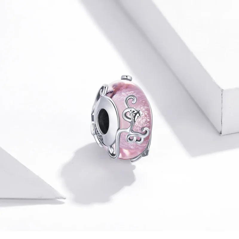 (bilde for) Pandora Style Shiny Glass Charm - BSC409 - Vis 2