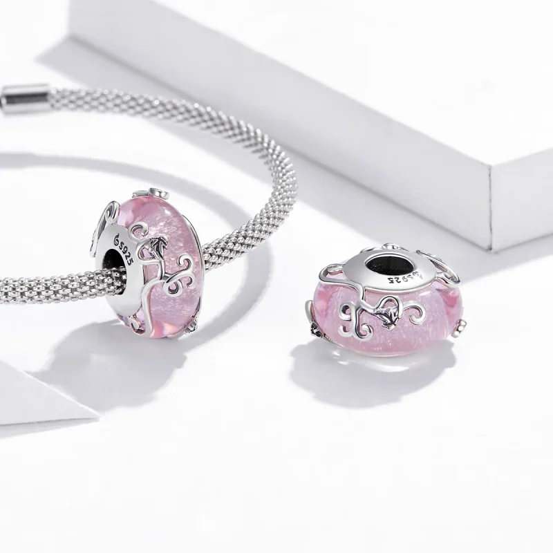 (bilde for) Pandora Style Shiny Glass Charm - BSC409 - Vis 4