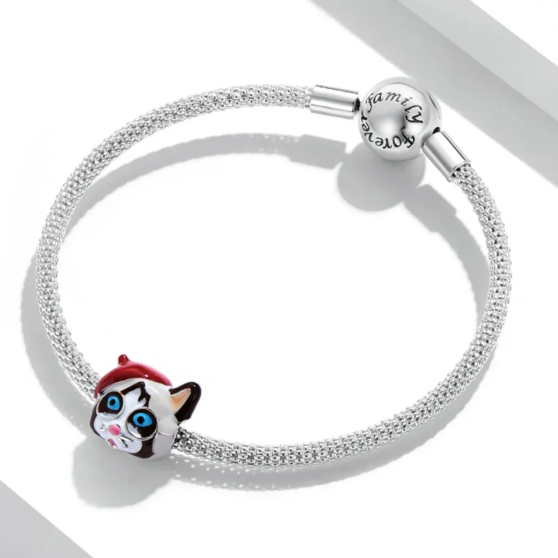 (bilde for) Pandora Style Siamese Cat Charm - SCC2090 - Vis 3