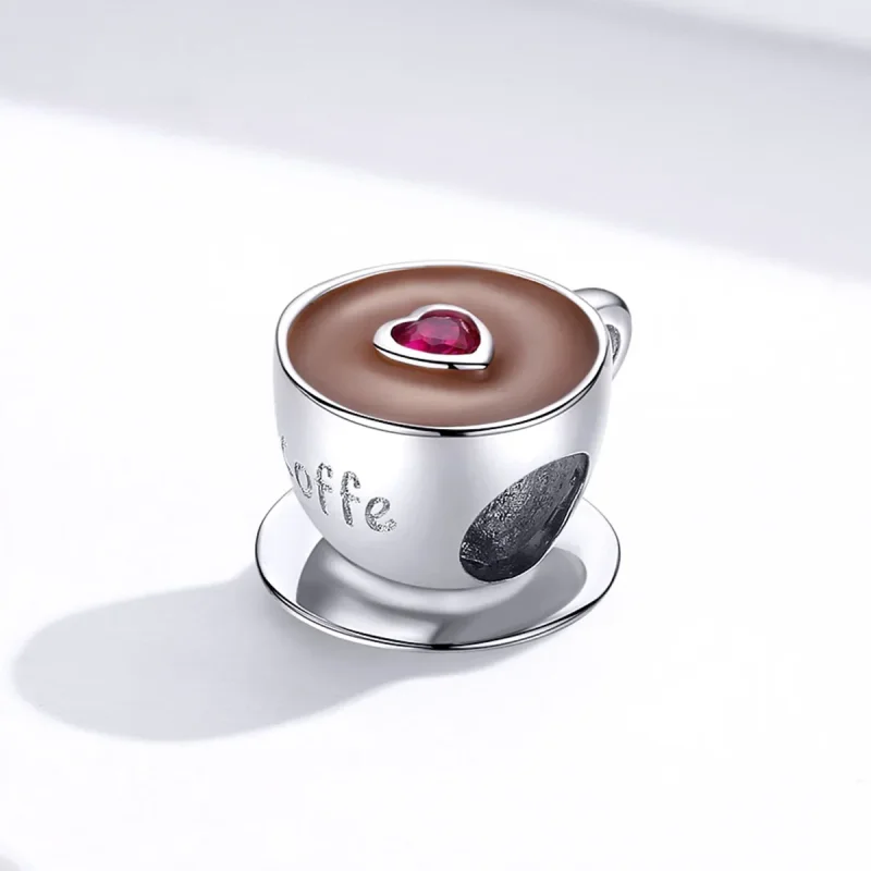 (bilde for) Pandora Style Silver Afternoon Coffee Charm - SCC1286 - Vis 3