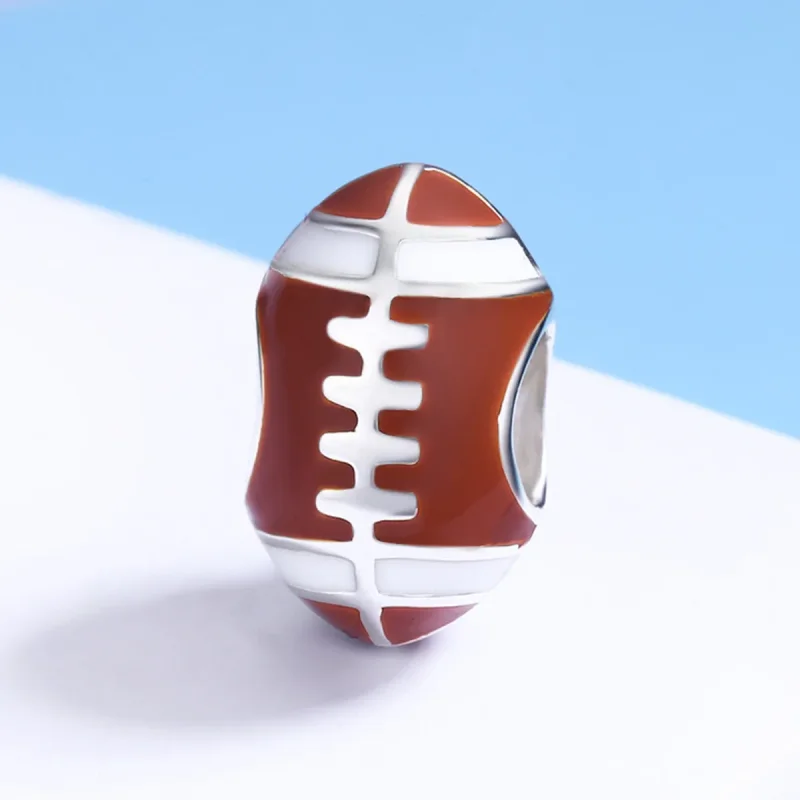 (bilde for) Pandora Style Silver American Football Charm - SCC442 - Vis 3