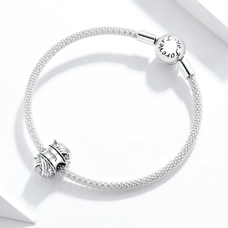 (bilde for) Pandora Style Silver Ball of Garn Charm - SCC1654 - Vis 3