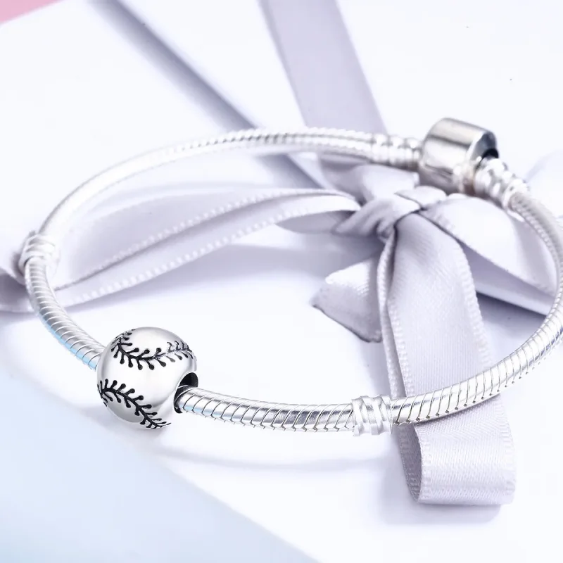 (bilde for) Pandora Style Silver Baseball Passion Charm - SCC449 - Vis 4