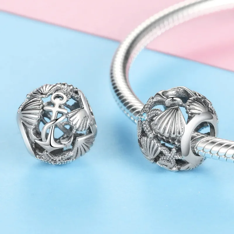(bilde for) Pandora Style Silver Beach Charm - SCC995 - Vis 3
