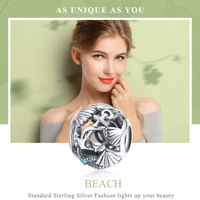 (bilde for) Pandora Style Silver Beach Charm - SCC995 - Vis 6