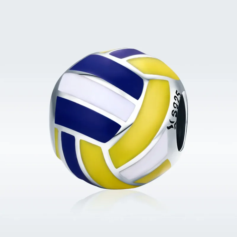 (bilde for) Pandora Style Silver Beach Volleyball Charm - SCC448 - Vis 2