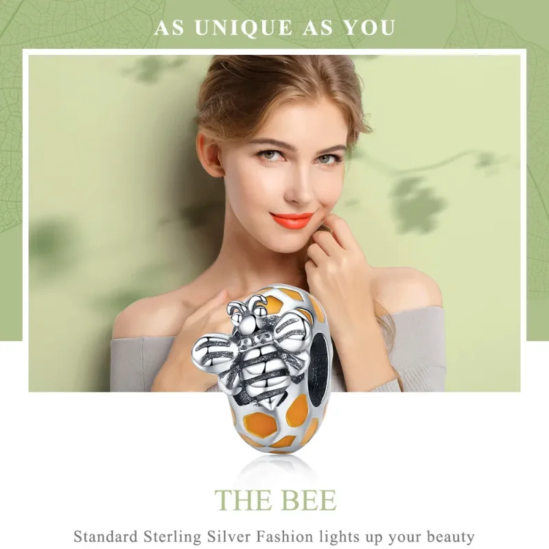 (bilde for) Pandora Style Silver Bee and Hive Spacer - SCC1102 - Vis 2