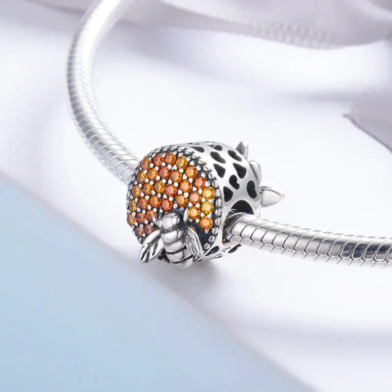 (bilde for) Pandora Style Silver Bee House Charm - SCC654 - Vis 4
