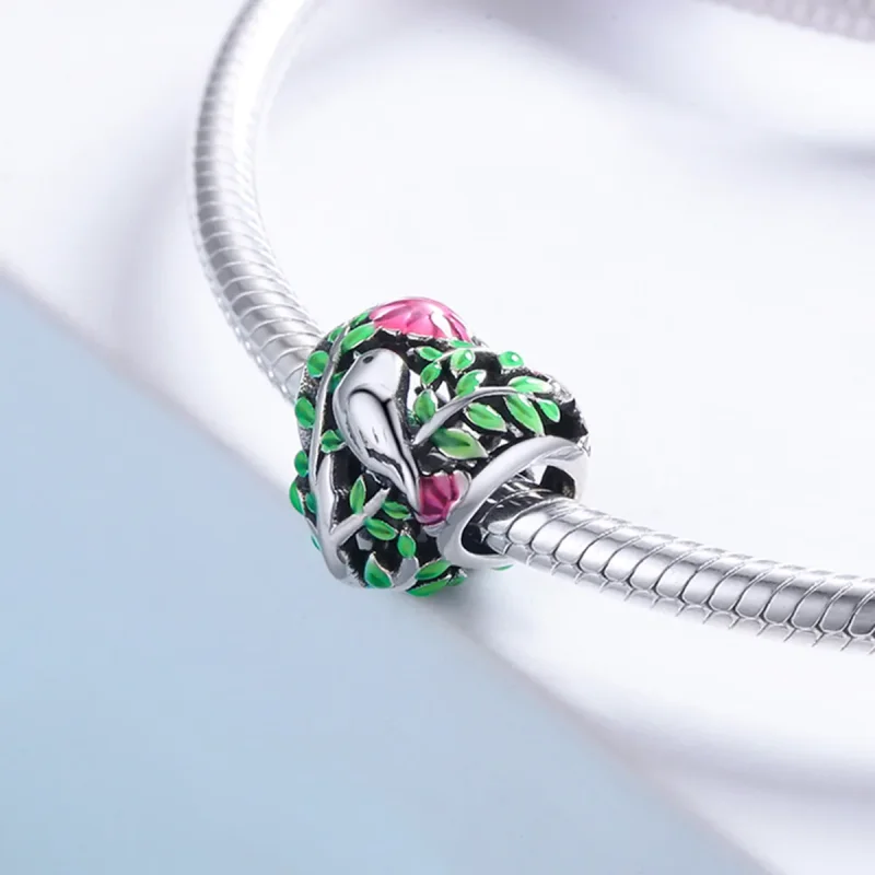 (bilde for) Pandora Style Silver Birds In The Forest Charm - SCC647 - Vis 4