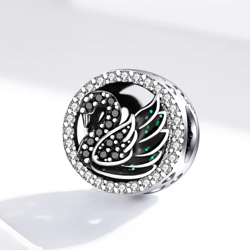 (bilde for) Pandora Style Silver Black Swan Charm - SCC1342 - Vis 2