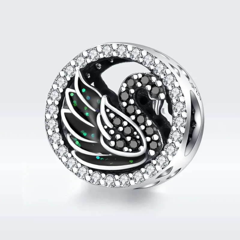 (bilde for) Pandora Style Silver Black Swan Charm - SCC1342 - Vis 5
