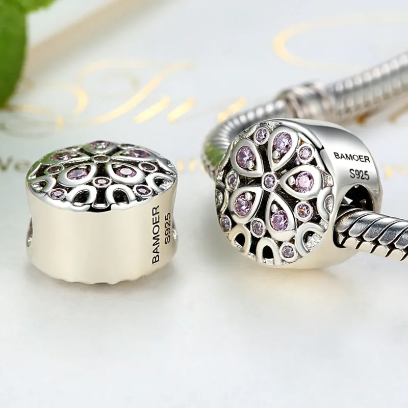 (bilde for) Pandora Style Silver Blooming Charm - SCC053 - Vis 2