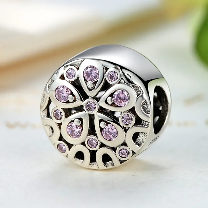 (bilde for) Pandora Style Silver Blooming Charm - SCC053 - Vis 6