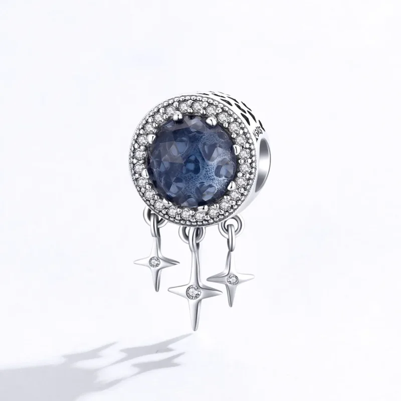 (bilde for) Pandora Style Silver Blue Star Charm - SCC1432 - Vis 2