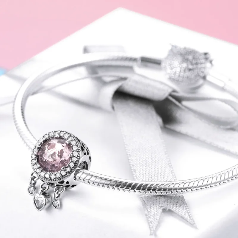 (bilde for) Pandora Style Silver Brilliant Heart Charm - SCC998 - Vis 4