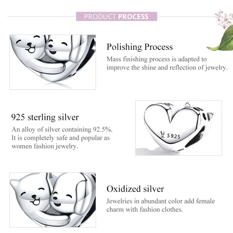 (bilde for) Pandora Style Silver Brother Charm - SCC1856 - Vis 6