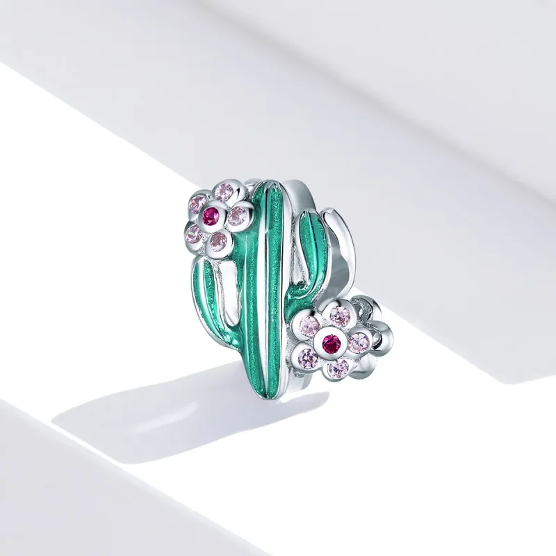 (bilde for) Pandora Style Silver Cactus Charm - BSC261 - Vis 2