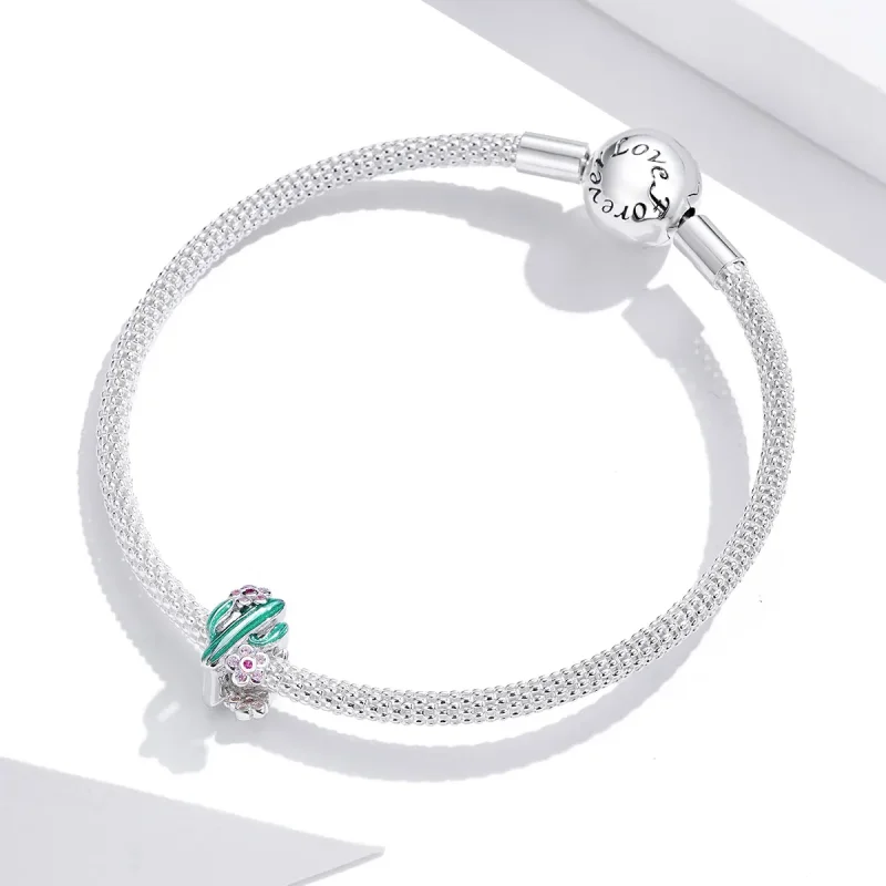 (bilde for) Pandora Style Silver Cactus Charm - BSC261 - Vis 3