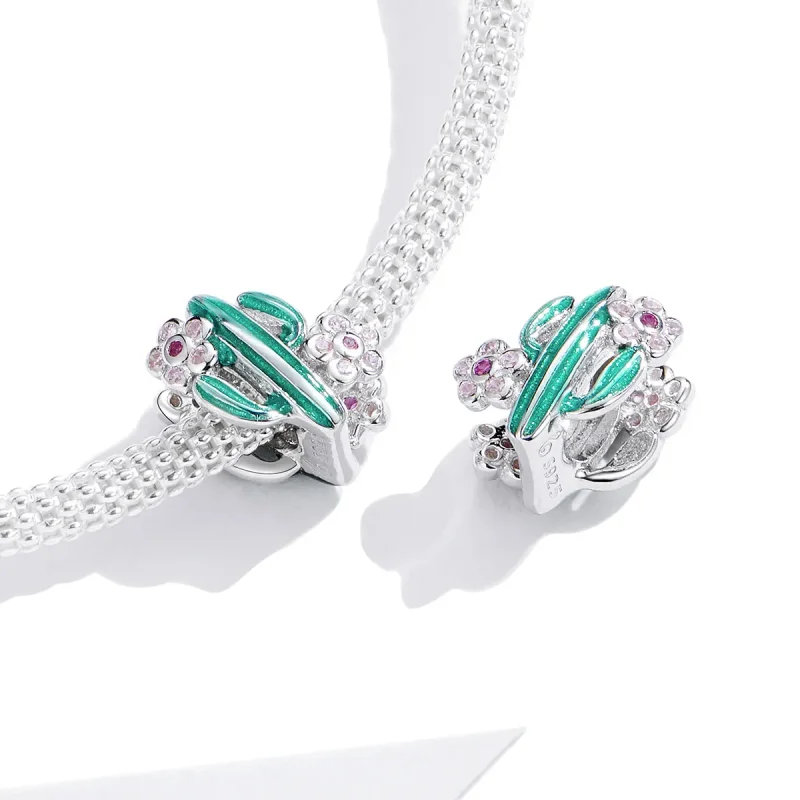 (bilde for) Pandora Style Silver Cactus Charm - BSC261 - Vis 4