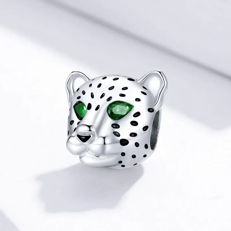 (bilde for) Pandora Style Silver Cheetah Head Charm - SCC1675 - Vis 2