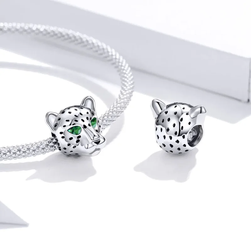 (bilde for) Pandora Style Silver Cheetah Head Charm - SCC1675 - Vis 4