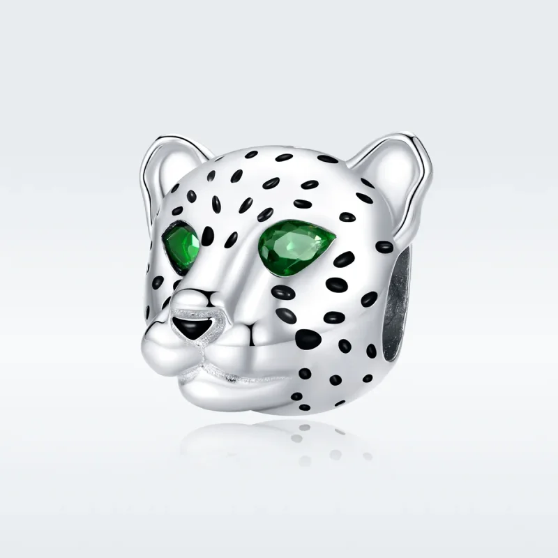 (bilde for) Pandora Style Silver Cheetah Head Charm - SCC1675 - Vis 5