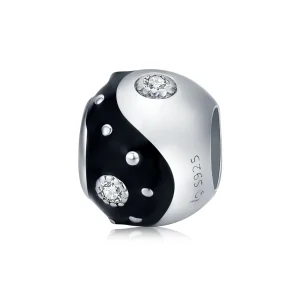 (bilde for) Pandora Style Silver Chinoiserie Yin Yang Charm - BSC192