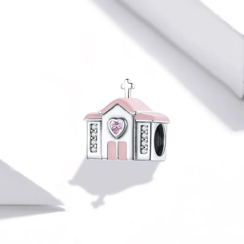 (bilde for) Pandora Style Silver Church Charm - SCC1810 - Vis 2