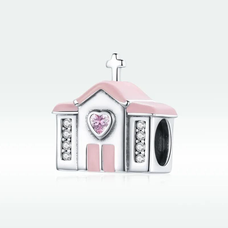(bilde for) Pandora Style Silver Church Charm - SCC1810 - Vis 5