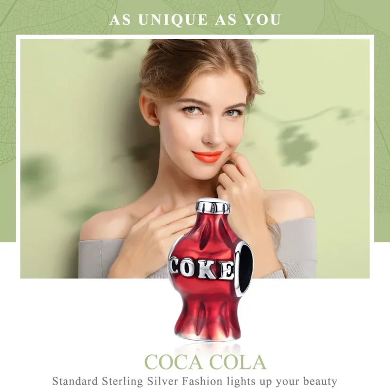 (bilde for) Pandora Style Silver Coca Cola Charm - SCC1159 - Vis 2