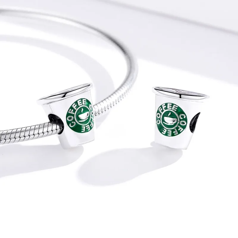 (bilde for) Pandora Style Silver Coffee Time Charm - SCC1545 - Vis 2