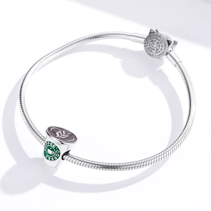(bilde for) Pandora Style Silver Coffee Time Charm - SCC1545 - Vis 3