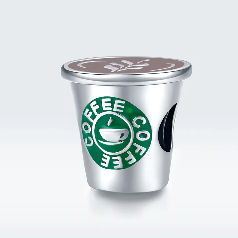 (bilde for) Pandora Style Silver Coffee Time Charm - SCC1545 - Vis 5