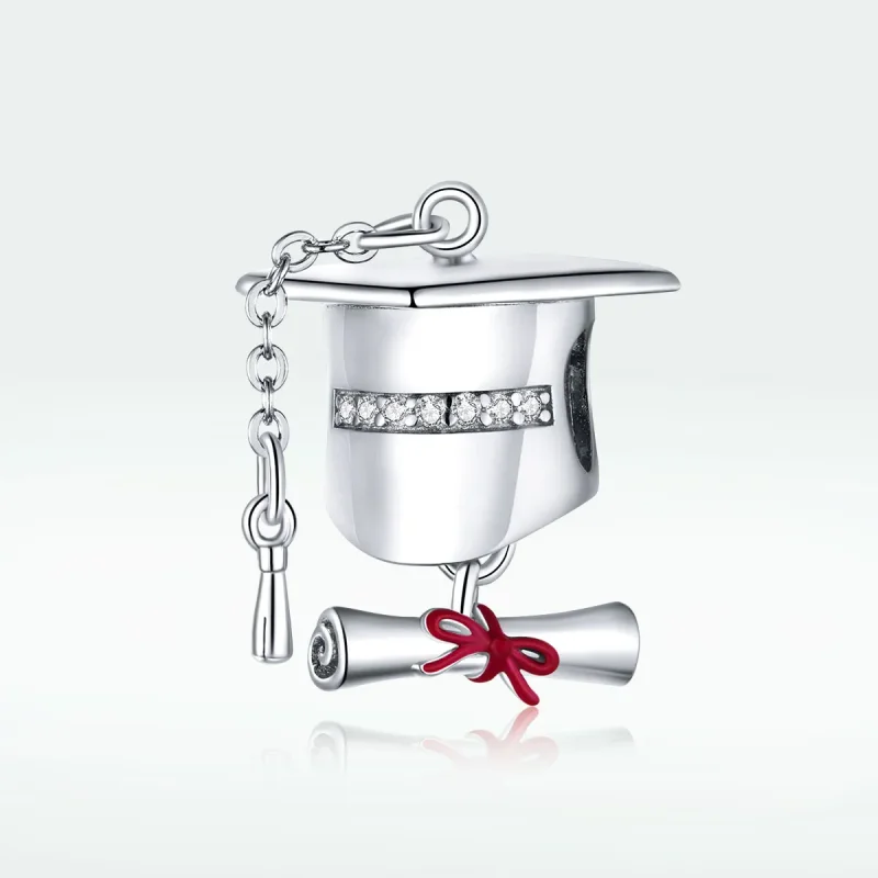 (bilde for) Pandora Style Silver College Graduation Cap Charm - BSC357 - Vis 5