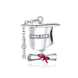 (bilde for) Pandora Style Silver College Graduation Cap Charm - BSC357