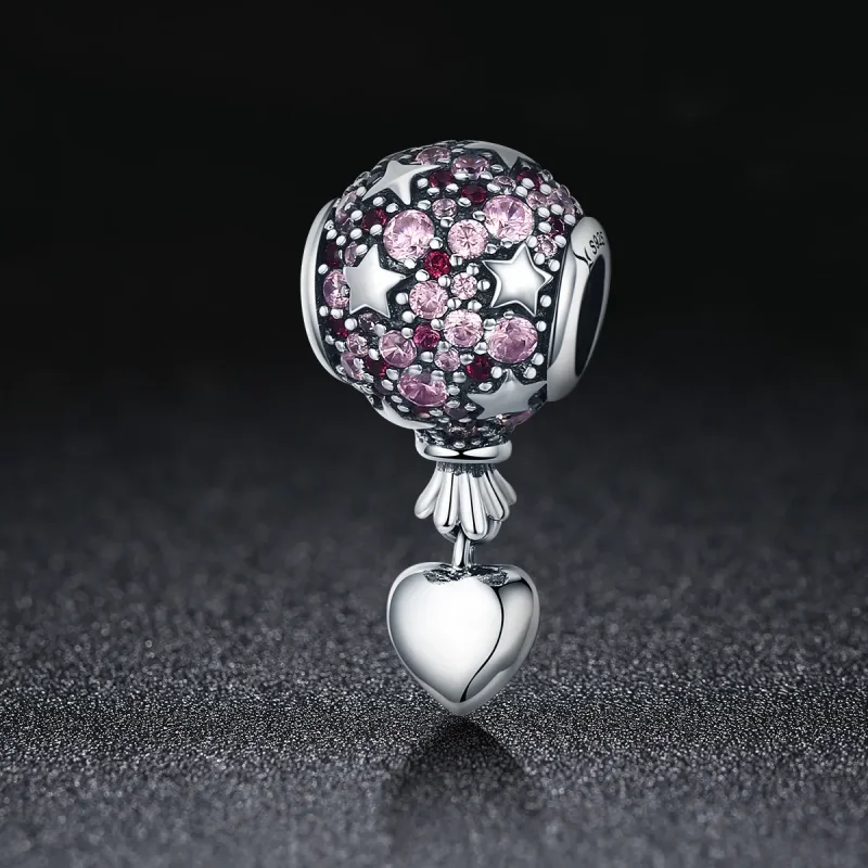 (bilde for) Pandora Style Silver Confession Balloon Charm - SCC517 - Vis 2